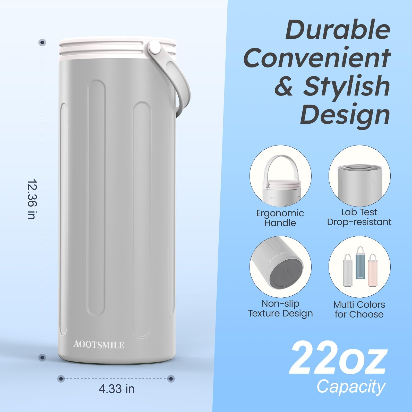 AOOTSMILE 360-degree cooling tube demonstrates even cooling without ice.