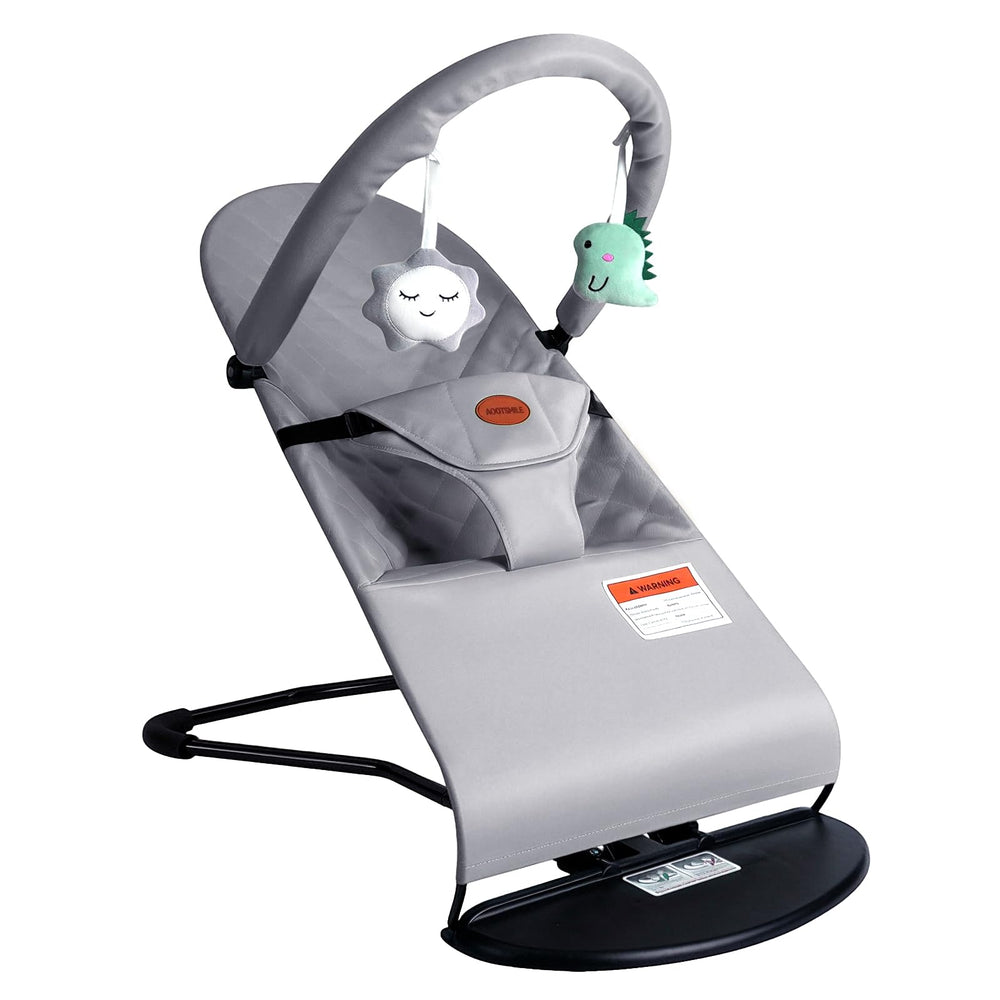 AOOTSMILE baby bouncer folded for travel and compact storage.
