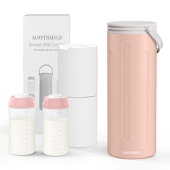AOOTSMILE breastmilk cooler full setup demonstrates portable storage for travel and on-the-go feeding.