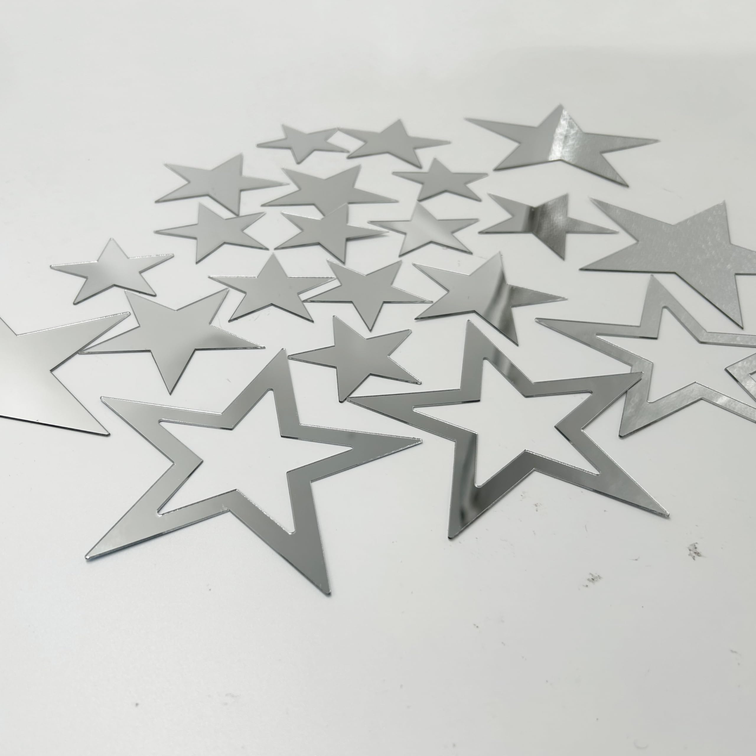 aooyaoo stars acrylic mirror wall stickers adhesive-back for quick, clean mounting on smooth surfaces