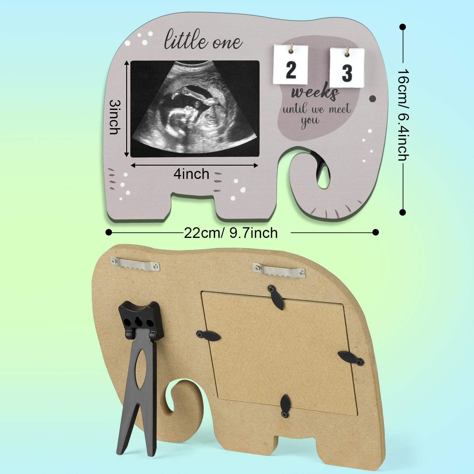 Aosemili sonogram frame acrylic panel view with vivid ultrasound photo