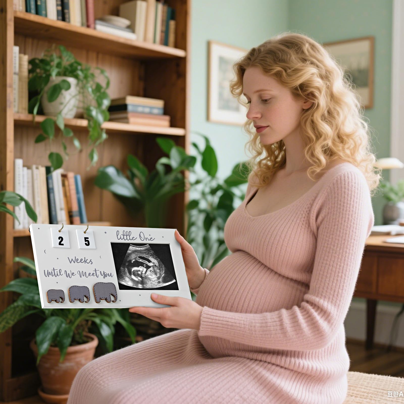 Aosemili sonogram frame with clear acrylic panel for crisp visibility of a 3x4 ultrasound photo