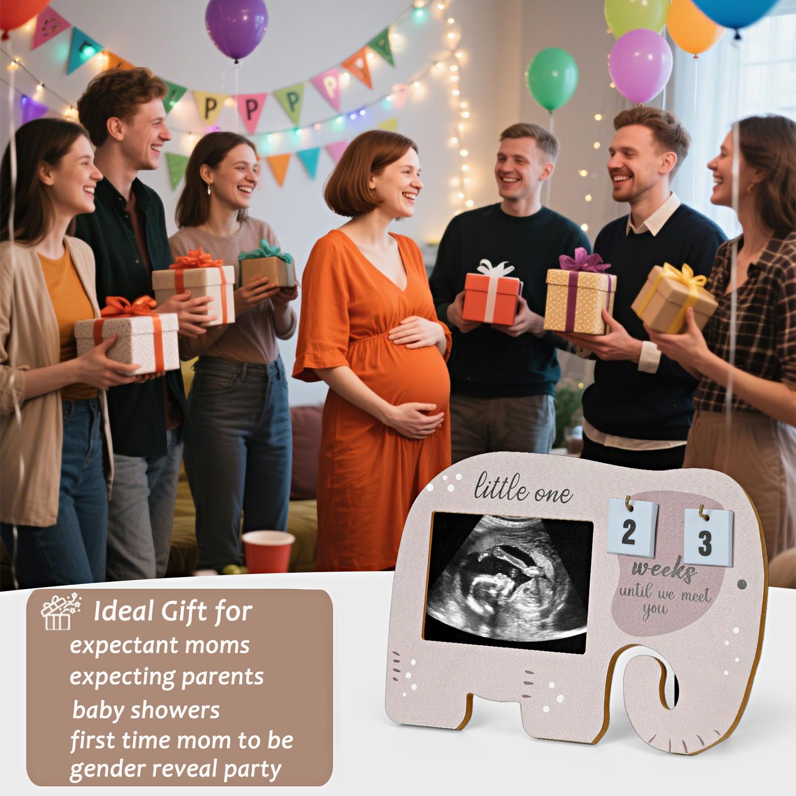 Aosemili sonogram frame nursery decor with whimsical elephant design