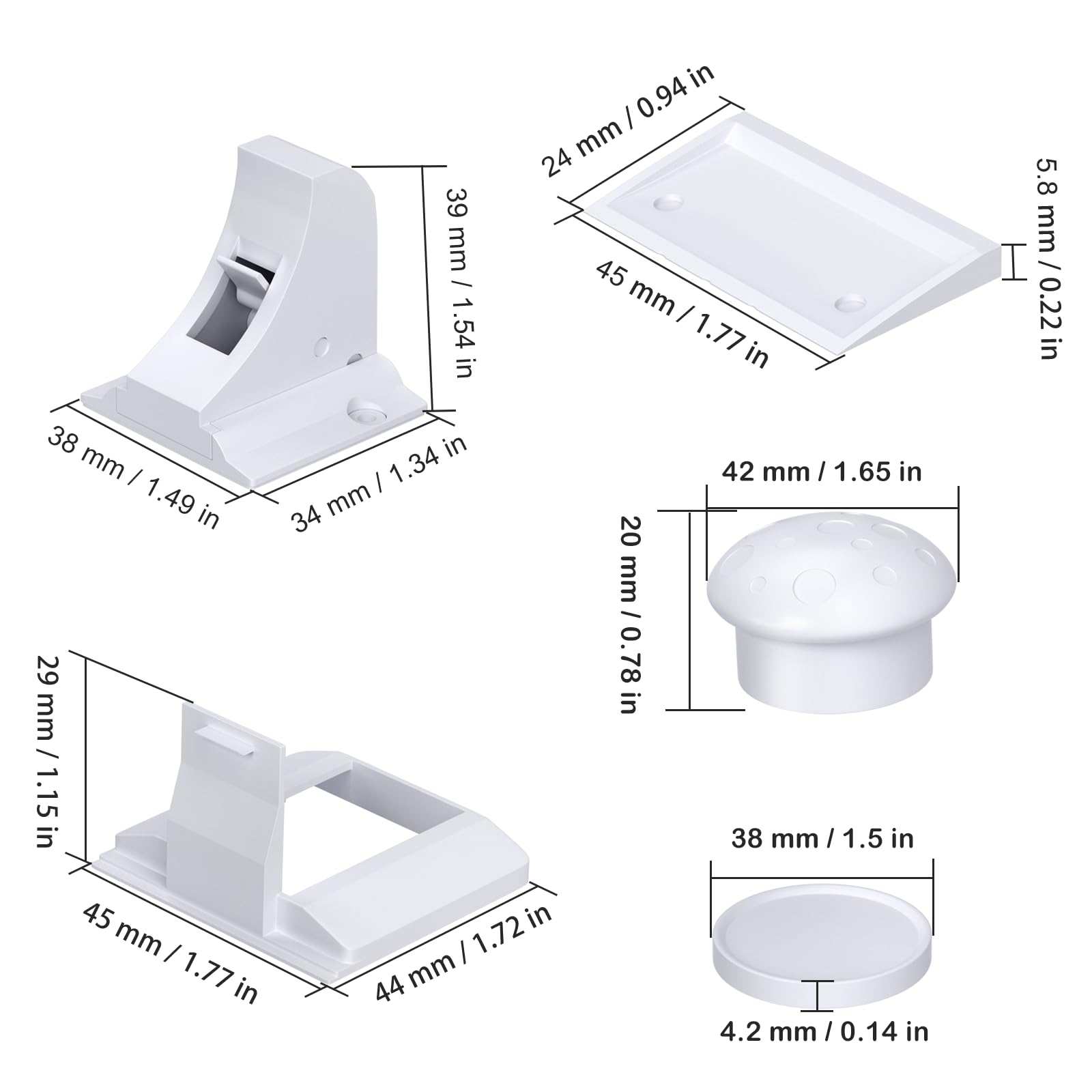 AOSITE screws and position stickers provide extra security when needed