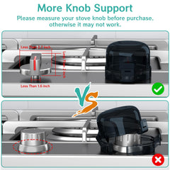 AOSITE knob cover close-up highlighting durable PC material and heat resistance.