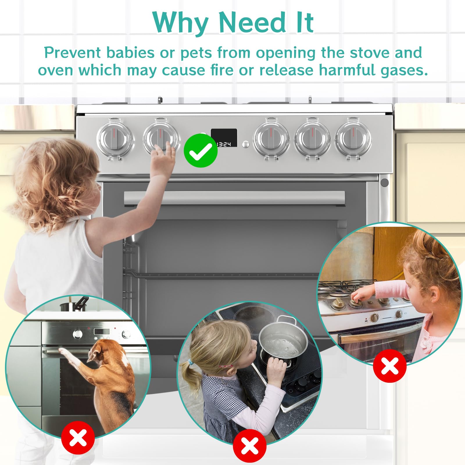 AOSITE universal fit example demonstrates compatibility with various stoves.