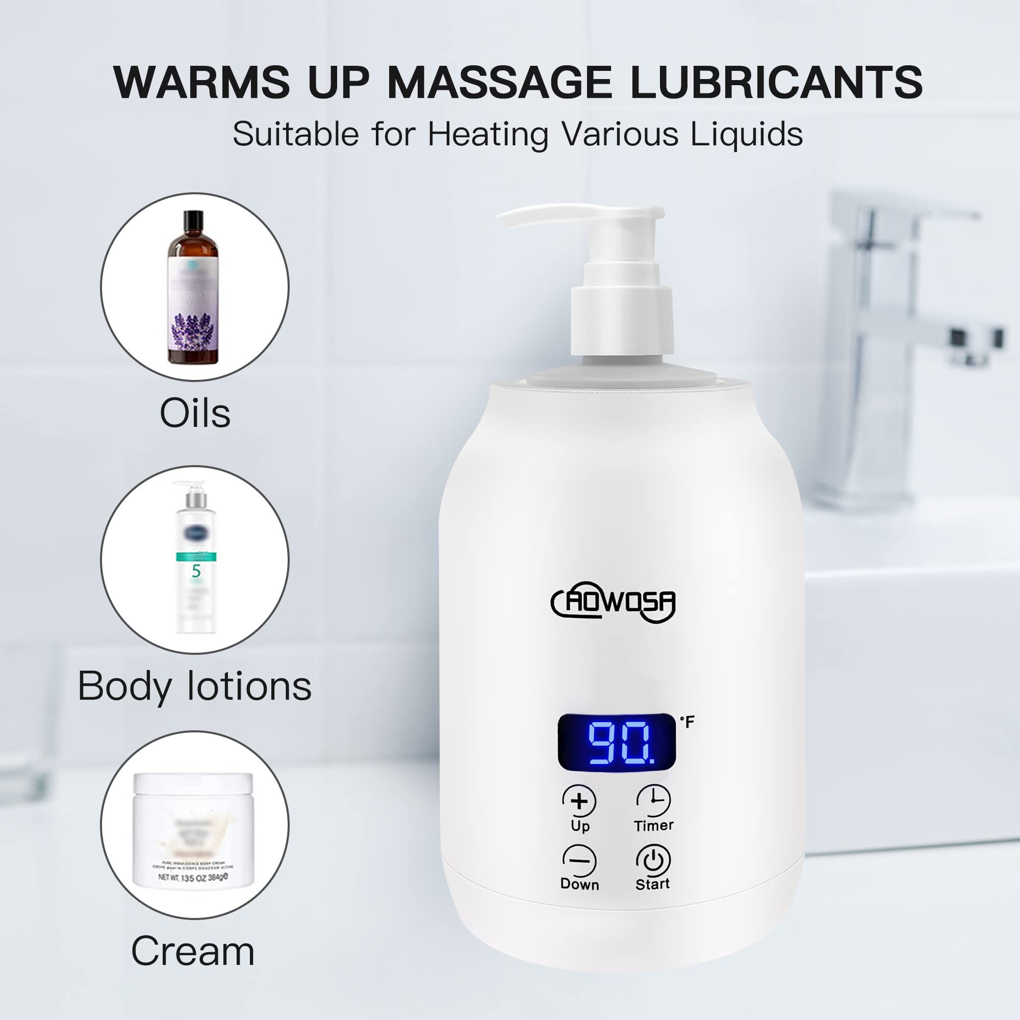 AOWOSA two heating modes display offers flexible timing for customized soothing sessions.