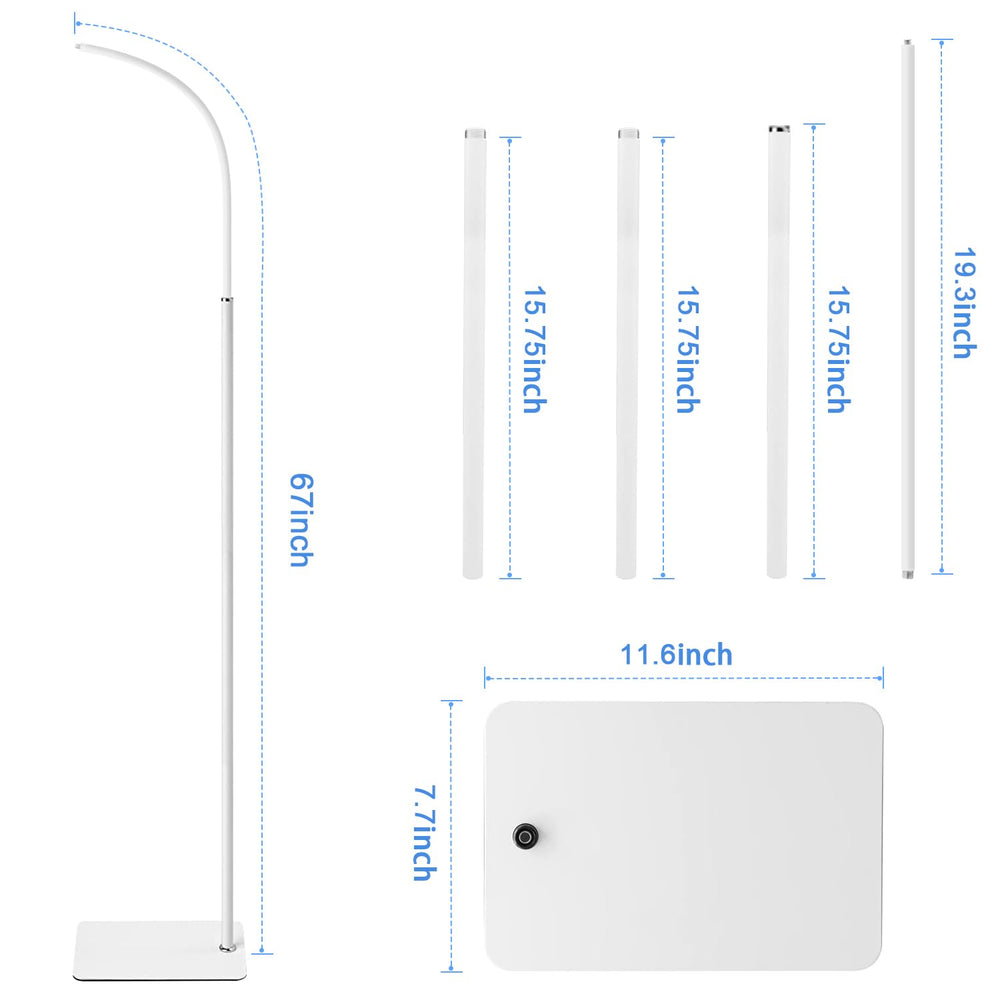 AOZTSUN 67inch floor stand durability with aluminum alloy base reduces wobble.