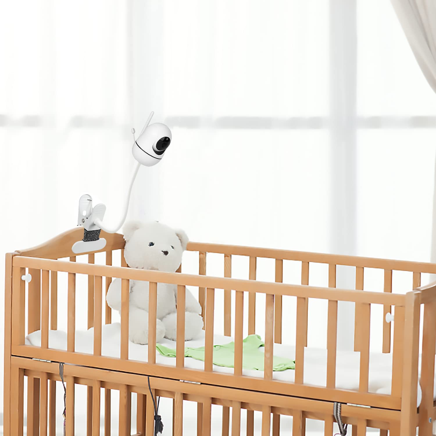 AOZTSUN HB248 attachment mounted on crib edge demonstration