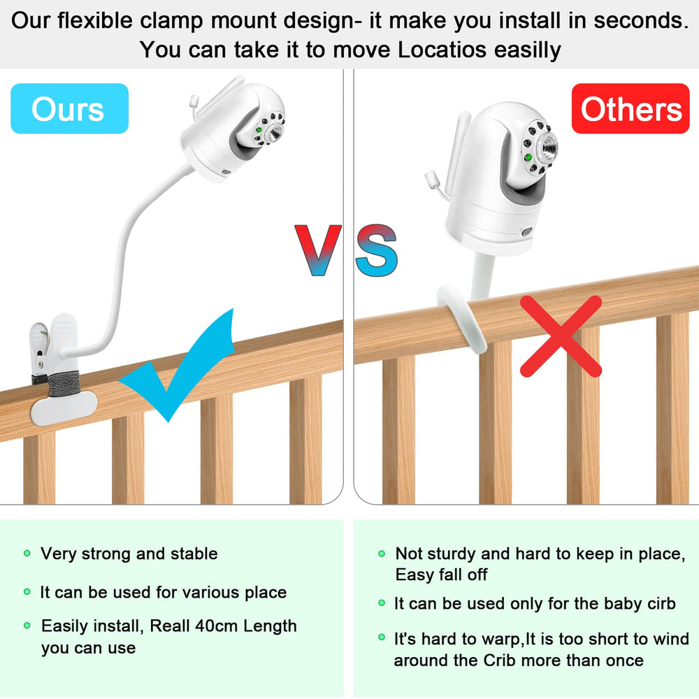 AOZTSUN clip clamp mount angle adjustment enables precise gooseneck positioning for flexible monitoring.