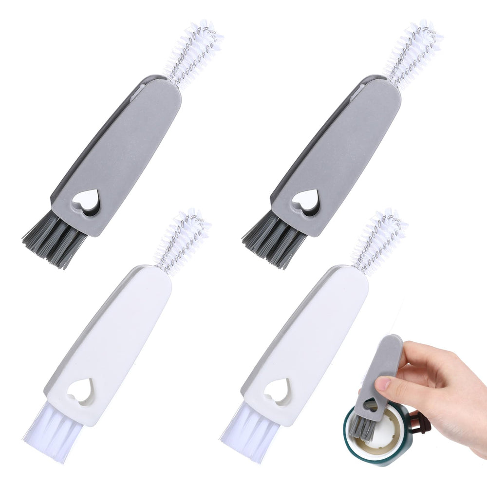 Apausvcm 4pcs 3 in 1 cup lid cleaning brush set compact kit for quick cleaning.
