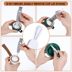 Apausvcm gap cleaner brush reaches grooves and spouts for thorough cleaning.