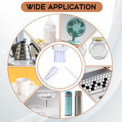 Apausvcm rotatable-head brush offers 180-degree reach for hard-to-clean areas.