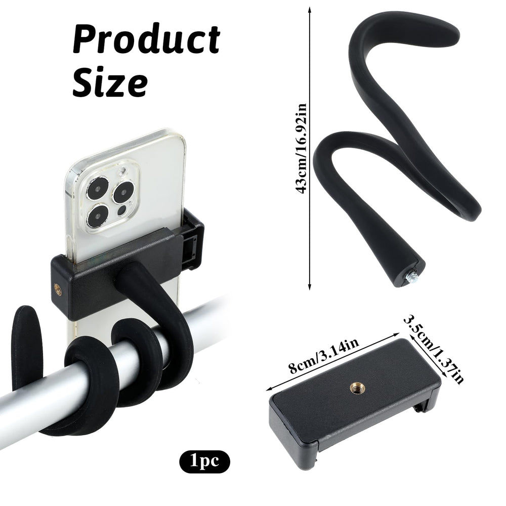 Apausvcm soft alloy clamp grips securely on handlebars and rails for stable viewing.