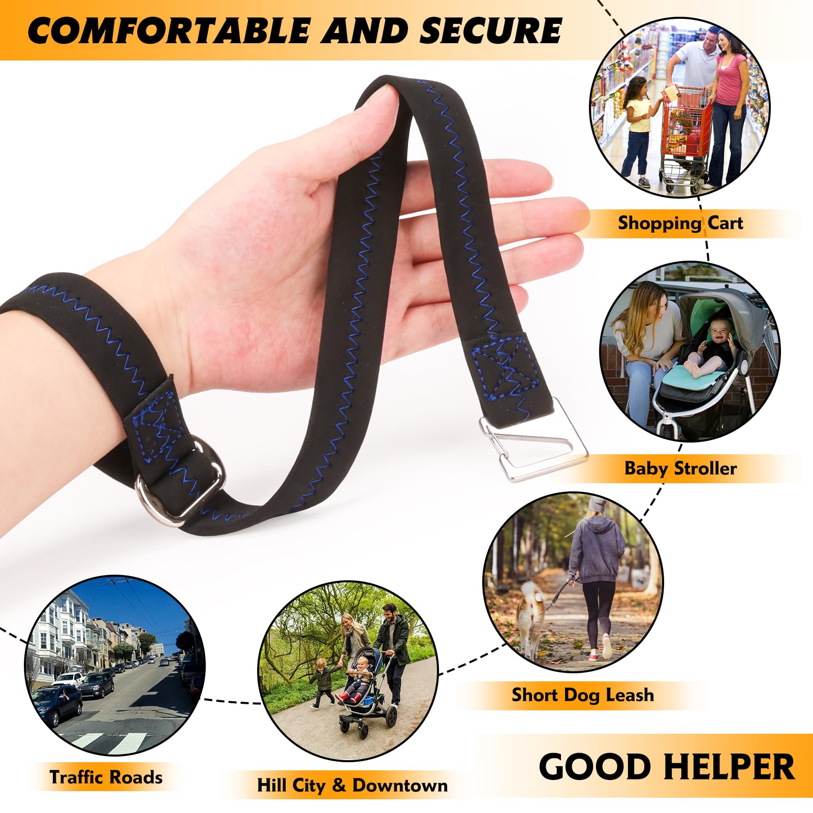 APBFH adjustable-wrist-strap-d-ring adapts to different sizes for secure control