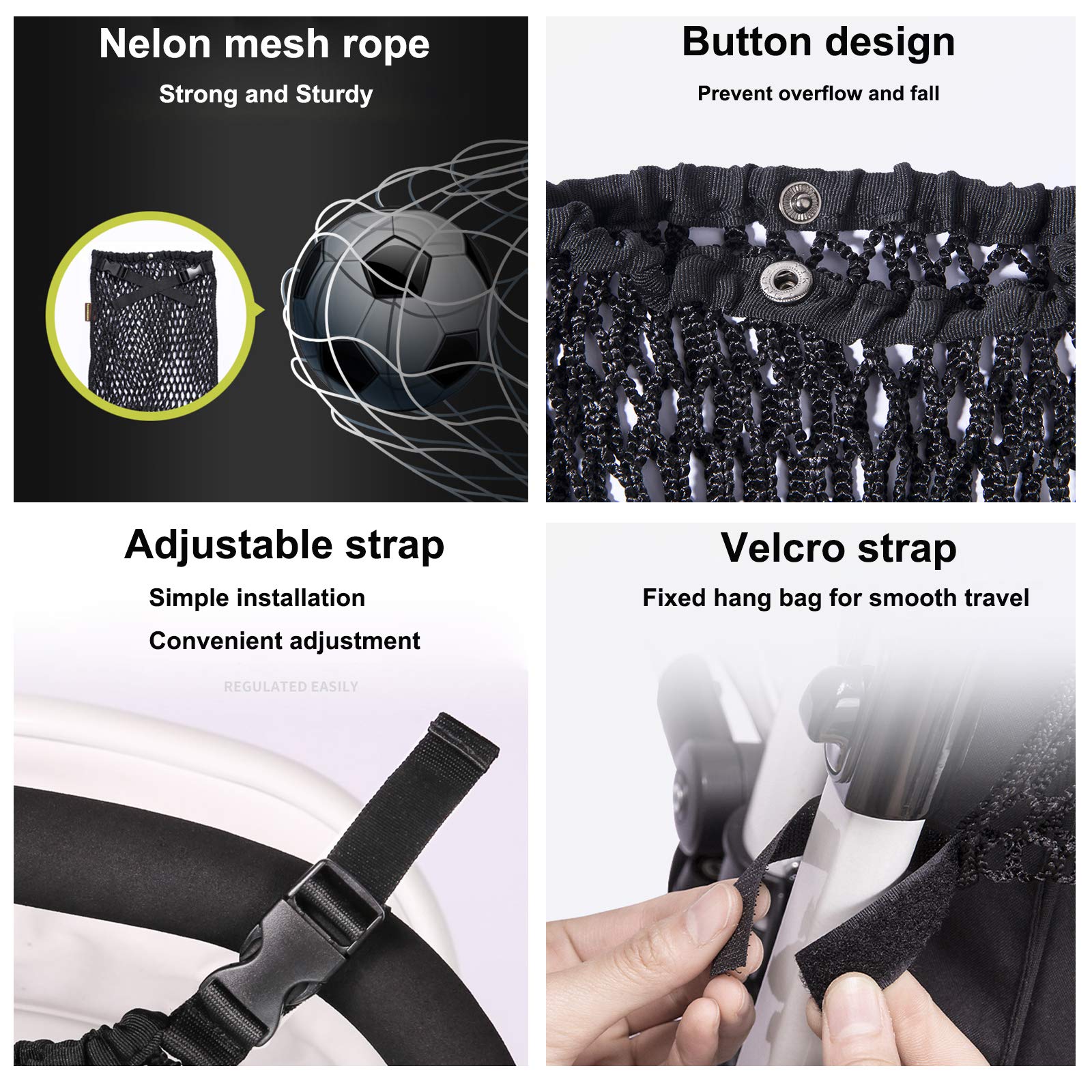Aphbrada stroller organizer adjustable strap secures to handlebars for secure daily use