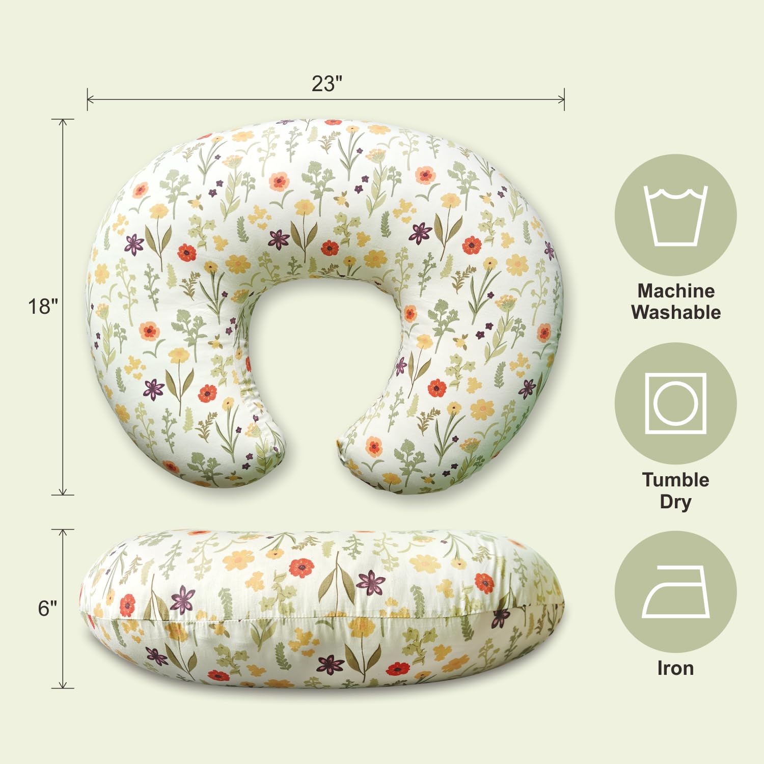 Aphrfamma nursing pillow cover removal demonstrating easy cleaning between feeds