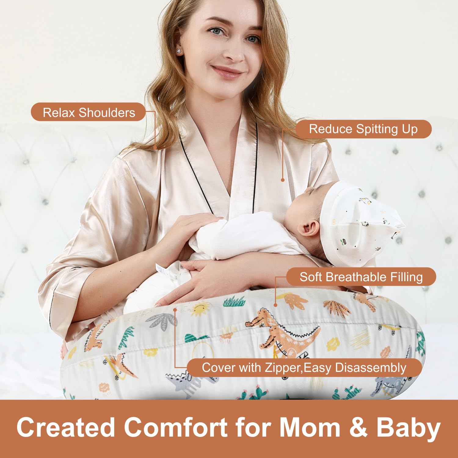 Aphrfamma nursing pillow offers multipurpose comfort for pregnant moms-to-be.