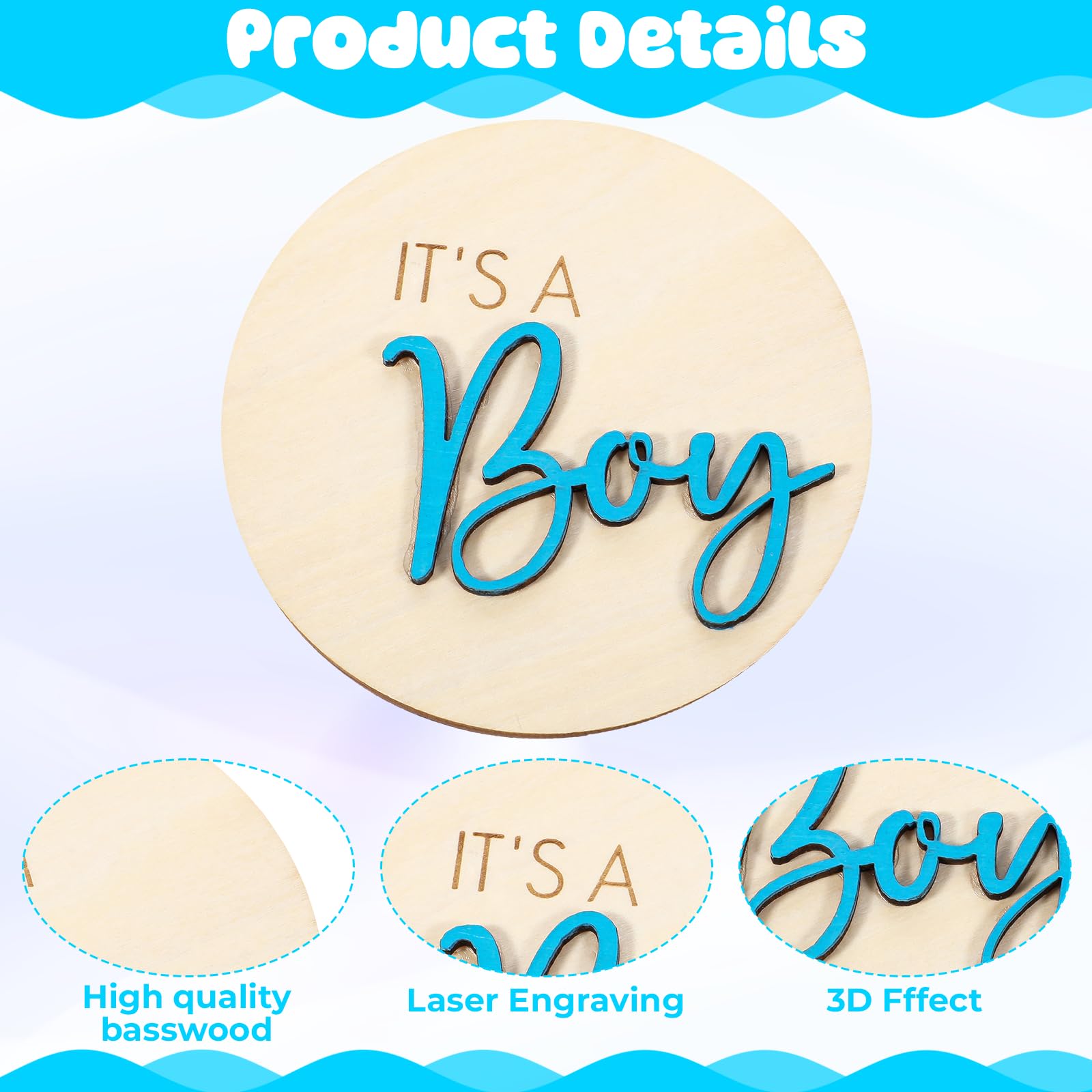 Aphumedc baby shower sign blue, ideal for hospital visits and photo moments.