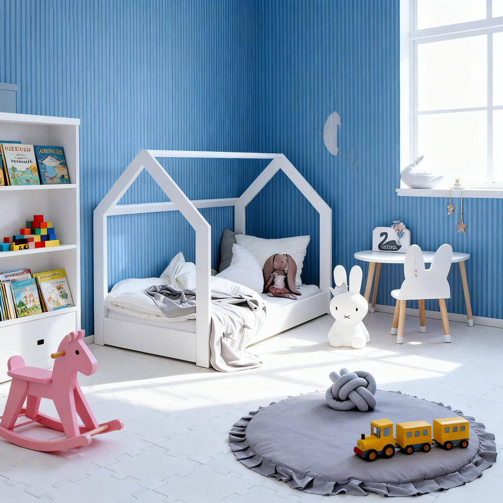 Apioiqa cotton-round-nursery-rug-multi-functional-use suitable as a safe play surface.