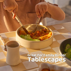 APLAINR bamboo organizer tray keeps utensils neatly arranged for quick access.