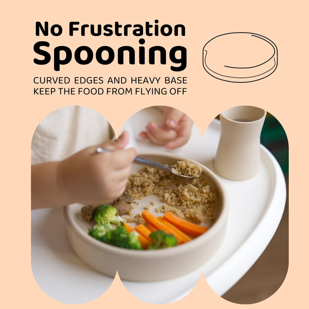 APLAINR weighted base reduces mess during mealtimes