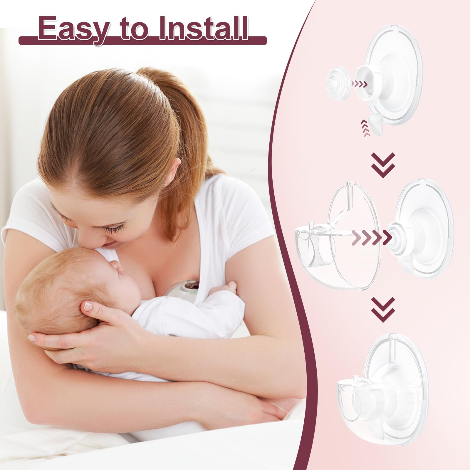 APMOOM BPA-free silicone pump parts suitable for daily use and skin-friendly pumping.