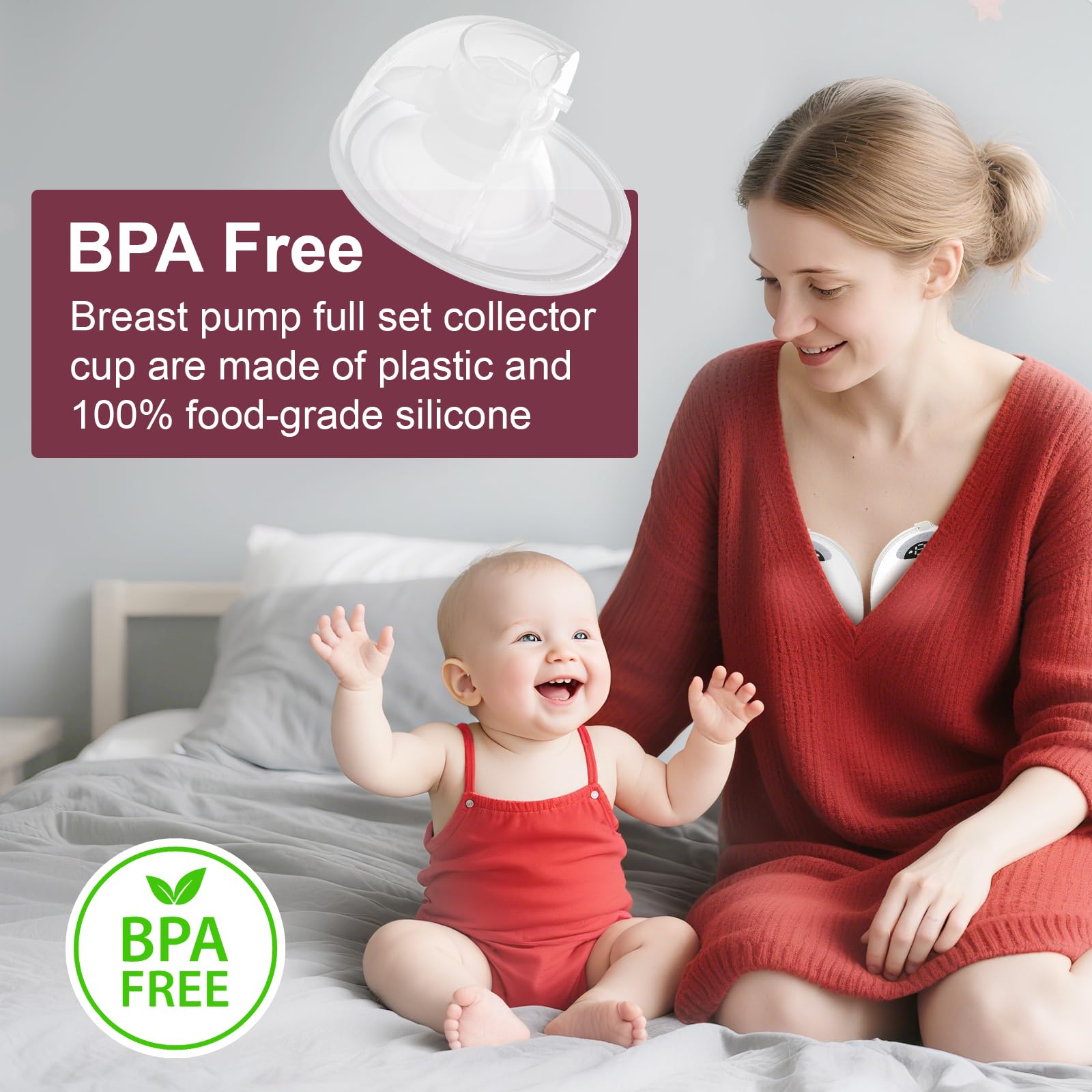 APMOOM duckbill valve for M5 promotes downward milk flow, reducing spills.