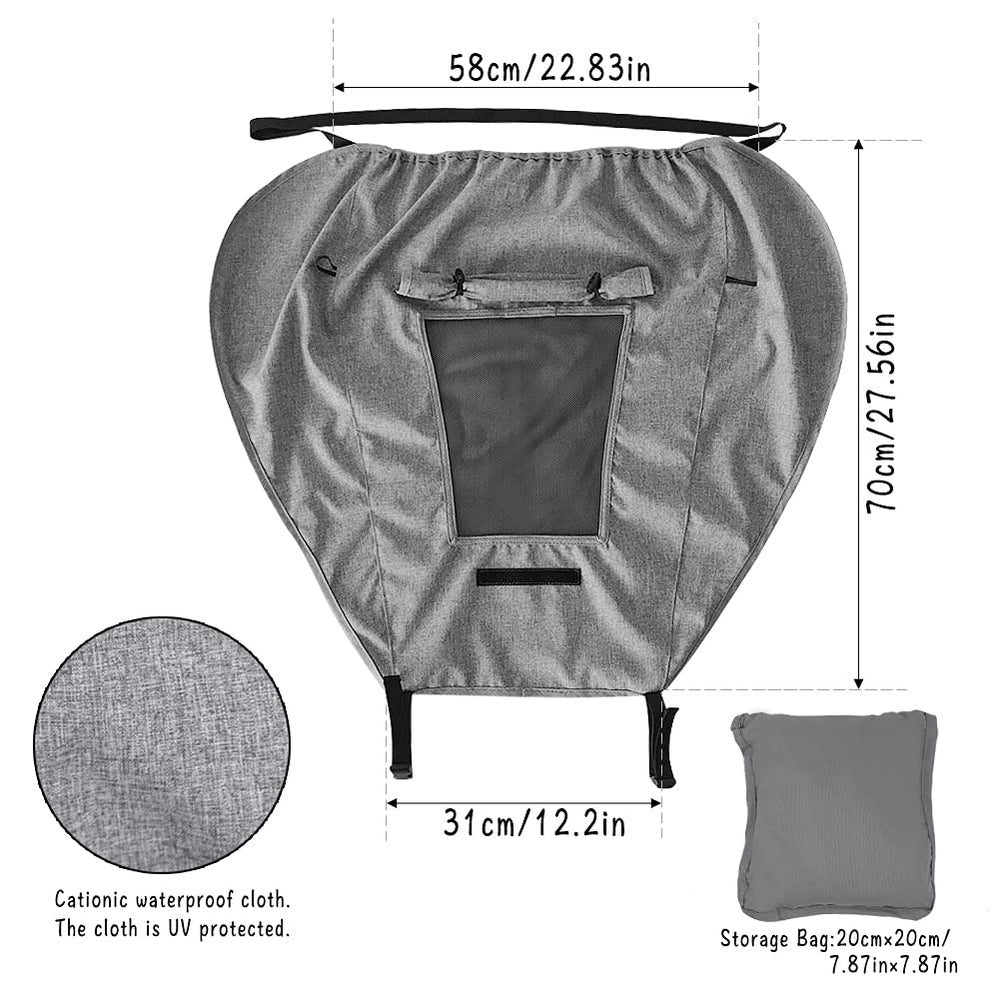 Apol Pram Sunshade viewing window open for quick baby checks