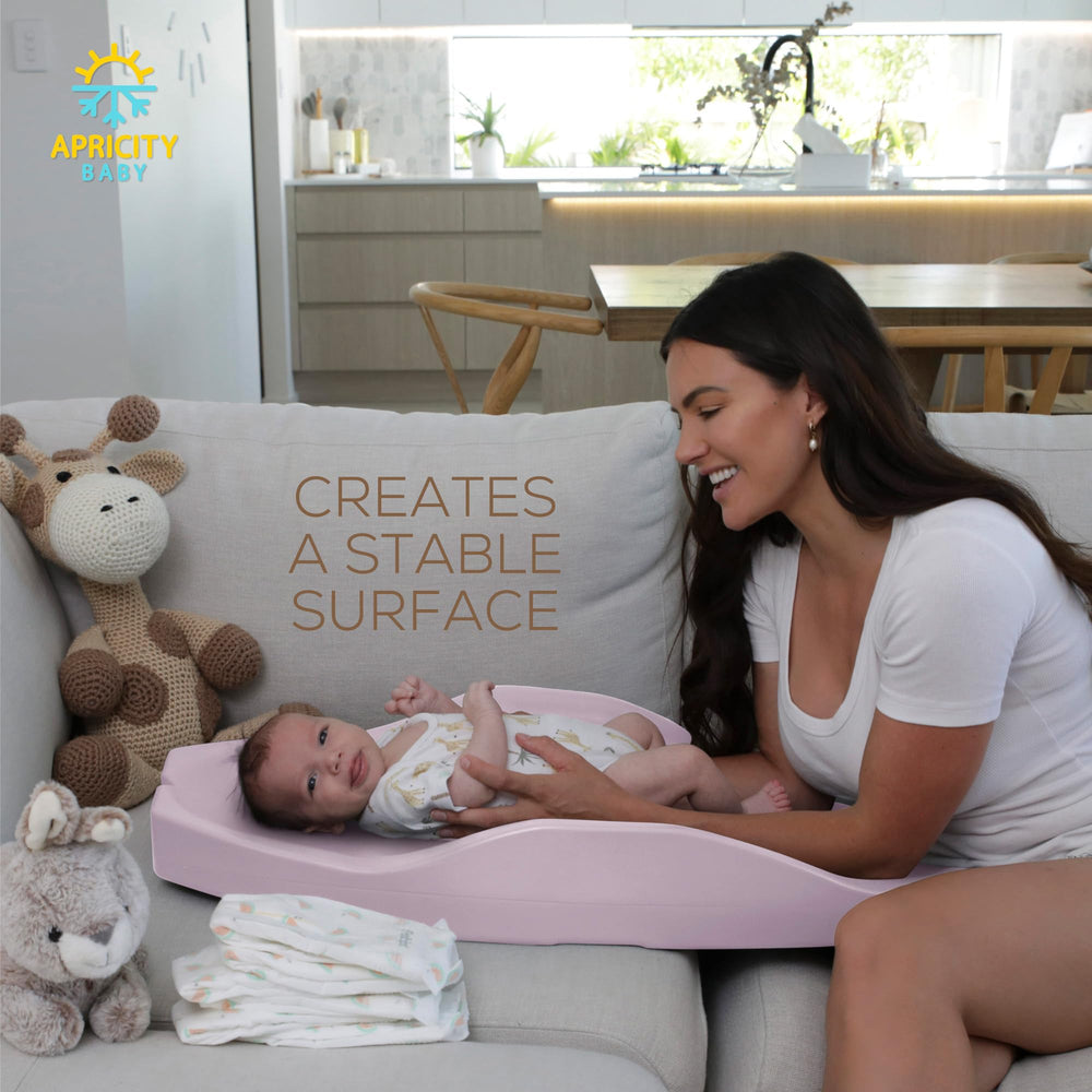 Apricity Baby wipe-clean foam mess-free changes without laundry.