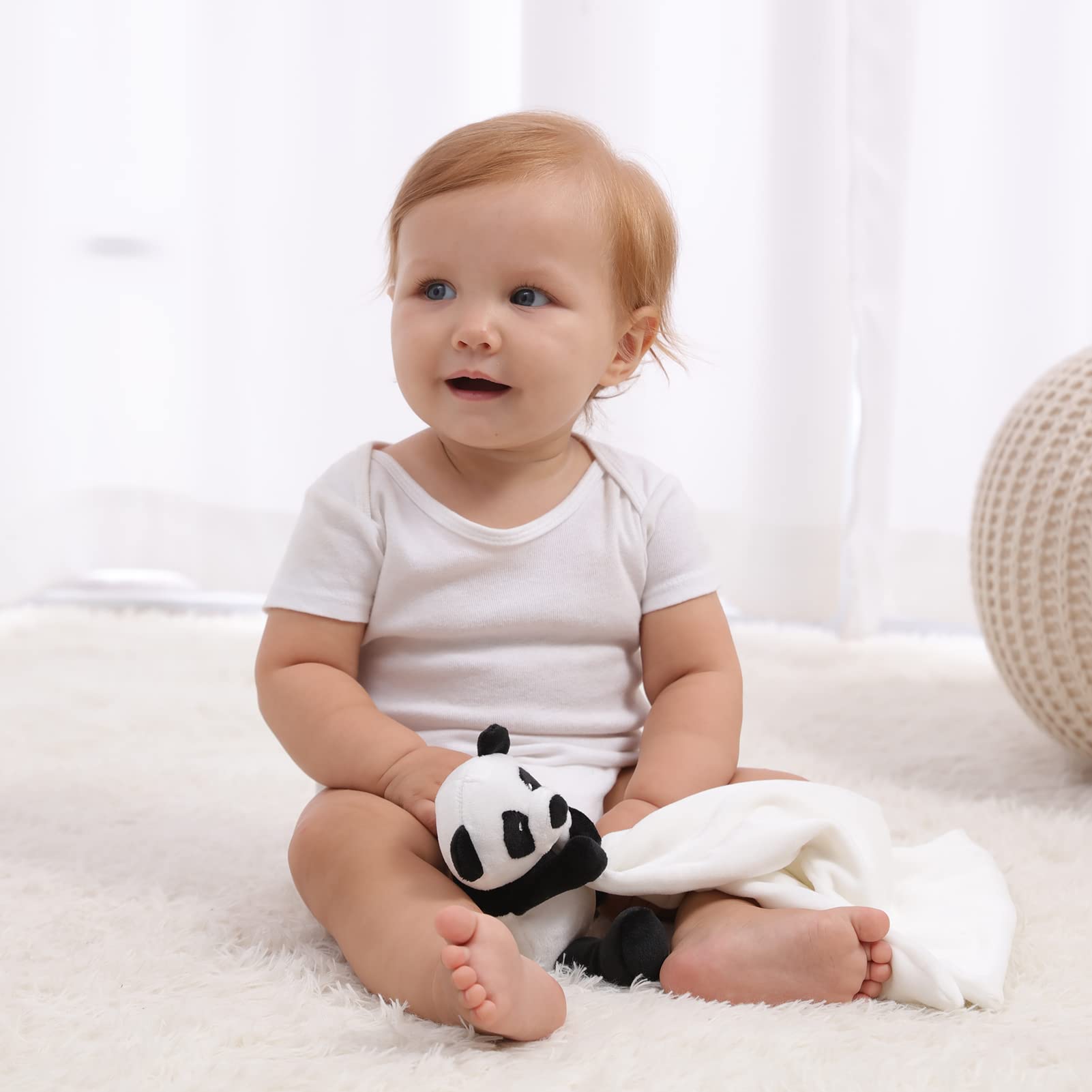 Apricot Lamb baby shower gift panda image signals a comforting nursery companion