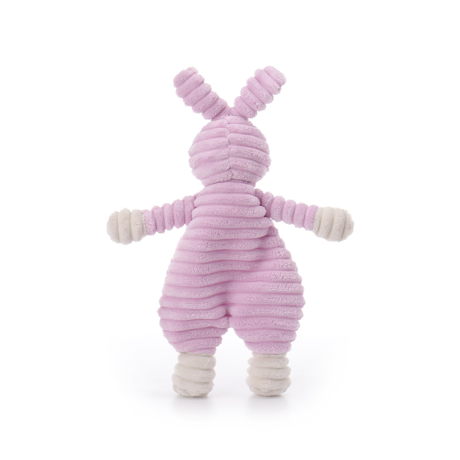 Apricot Lamb corduroy purple bunny lovey soft texture supports tactile development.