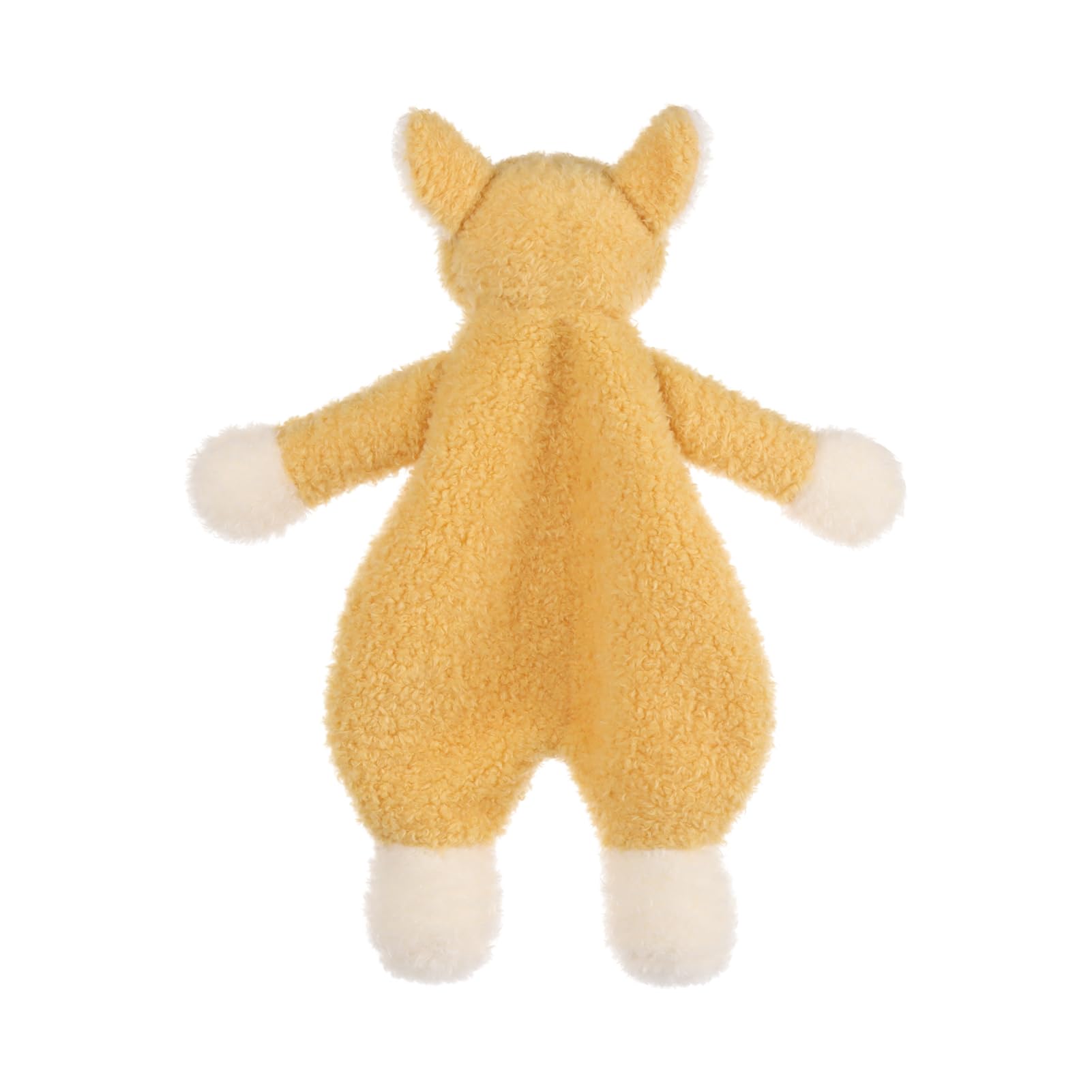 Apricot Lamb Corgi Lovey's attached stuffed friend stays securely with baby.