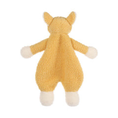 Apricot Lamb Corgi Lovey's attached stuffed friend stays securely with baby.