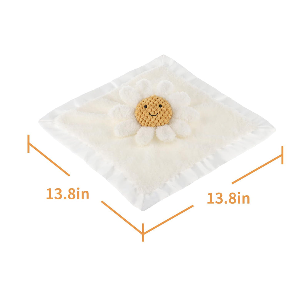 Apricot Lamb Daisy soft lovey room-decor shows a comforting presence in a nursery.
