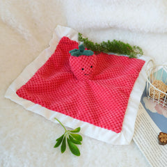 Apricot Lamb infant security blanket with soft texture for cozy naps.