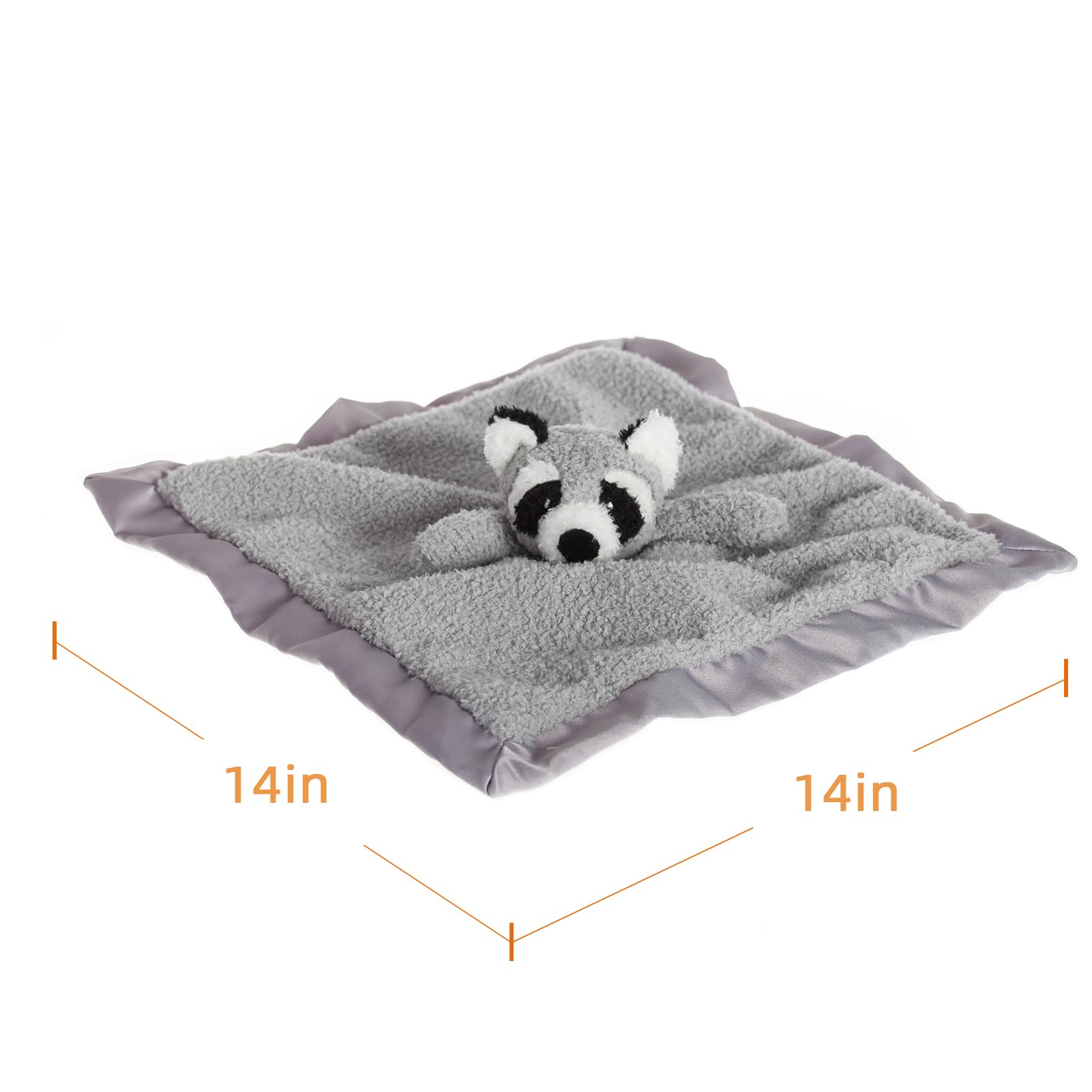 Apricot Lamb raccoon plush lovey serves as a cozy gift option.