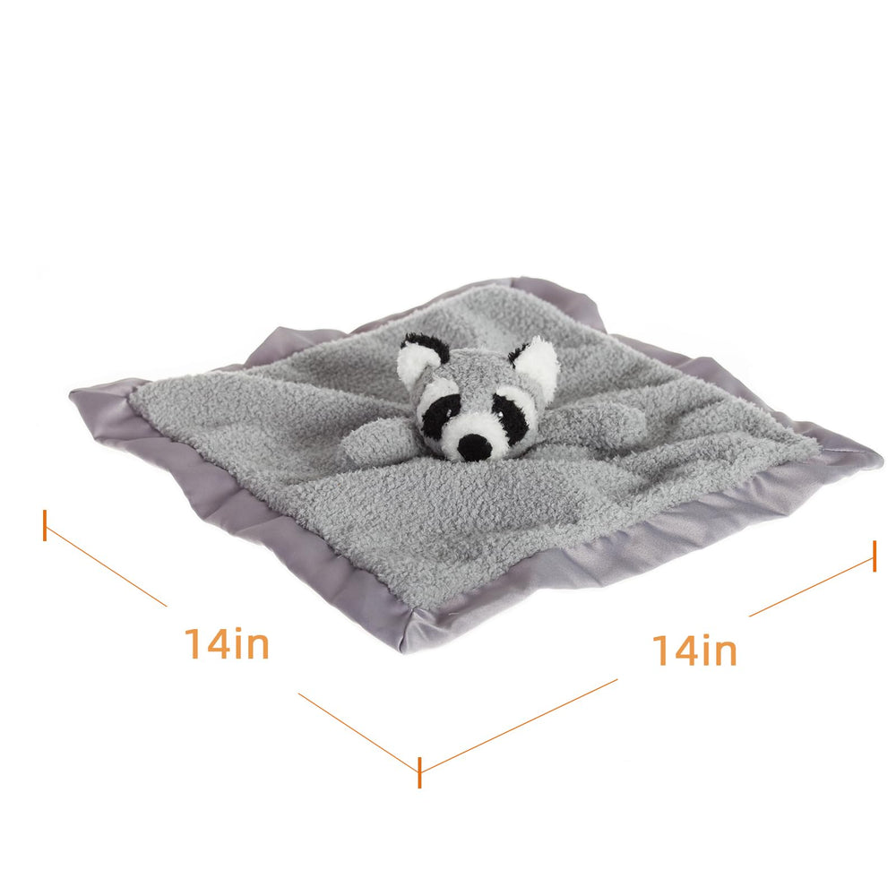 Apricot Lamb raccoon plush lovey serves as a cozy gift option.