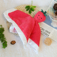 Apricot Lamb plush strawberry character offers a friendly nursery companion.