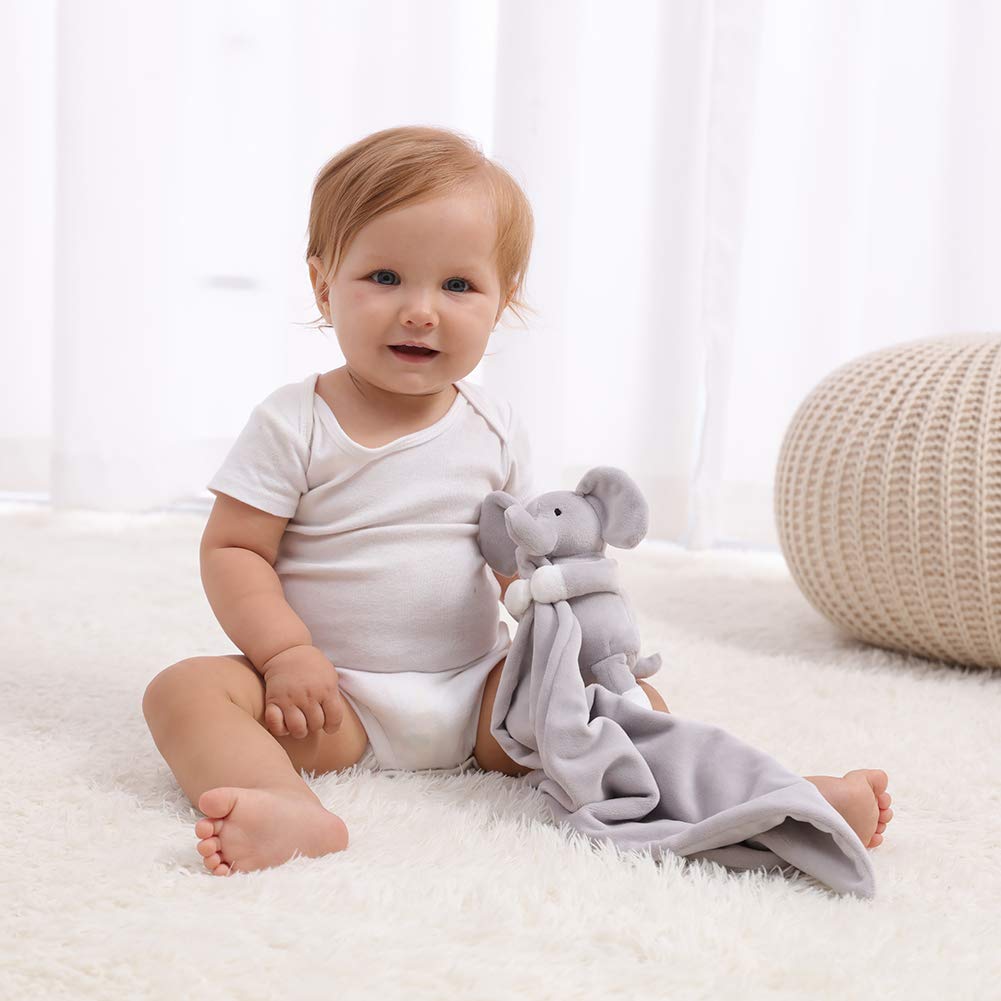 Apricot Lamb security blanket soothes during naps and car rides.
