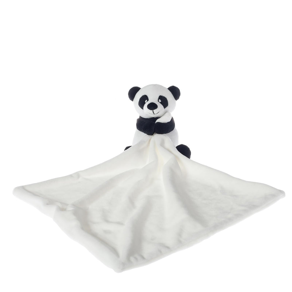 Apricot Lamb white panda security blanket close-up showing ultra-soft plush for cuddles