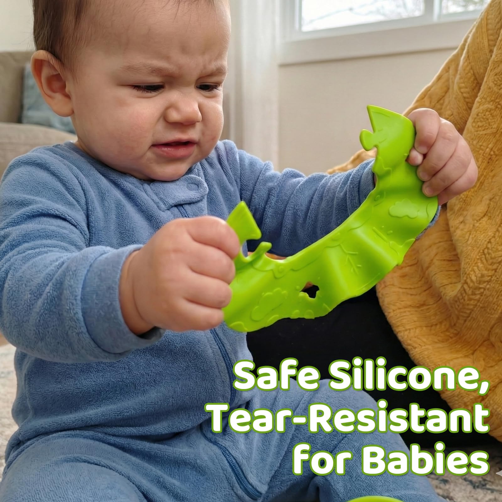 Aprilwolf baby-safe silicone material for gentle playtime.
