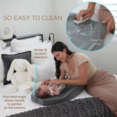Apricity Baby diaper-changing-pad raised sides for secure, calm diaper changes.