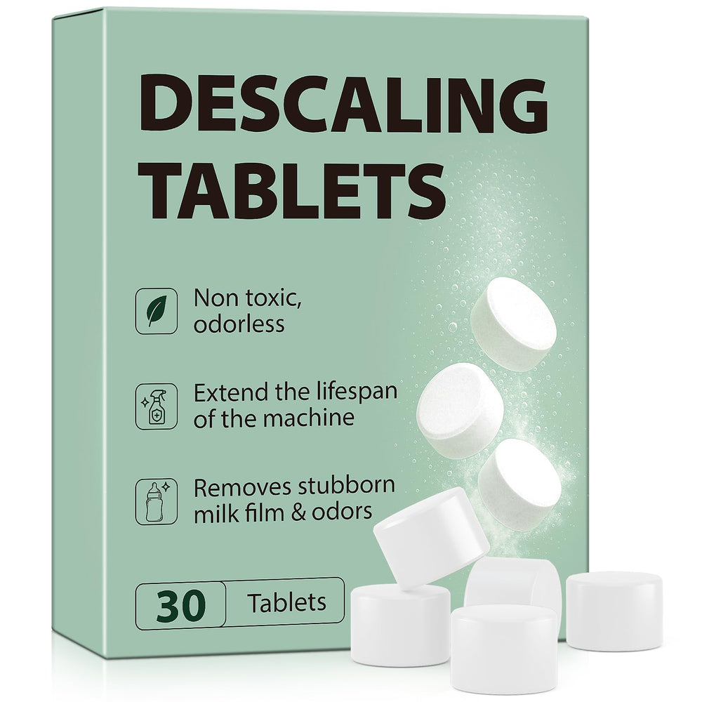 Apsumor descaling tablets box showing compact 30-dose packaging for easy storage.