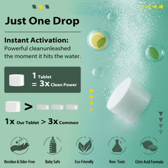 Apsumor packaging closeup features a citric acid formula for gentle cleaning.