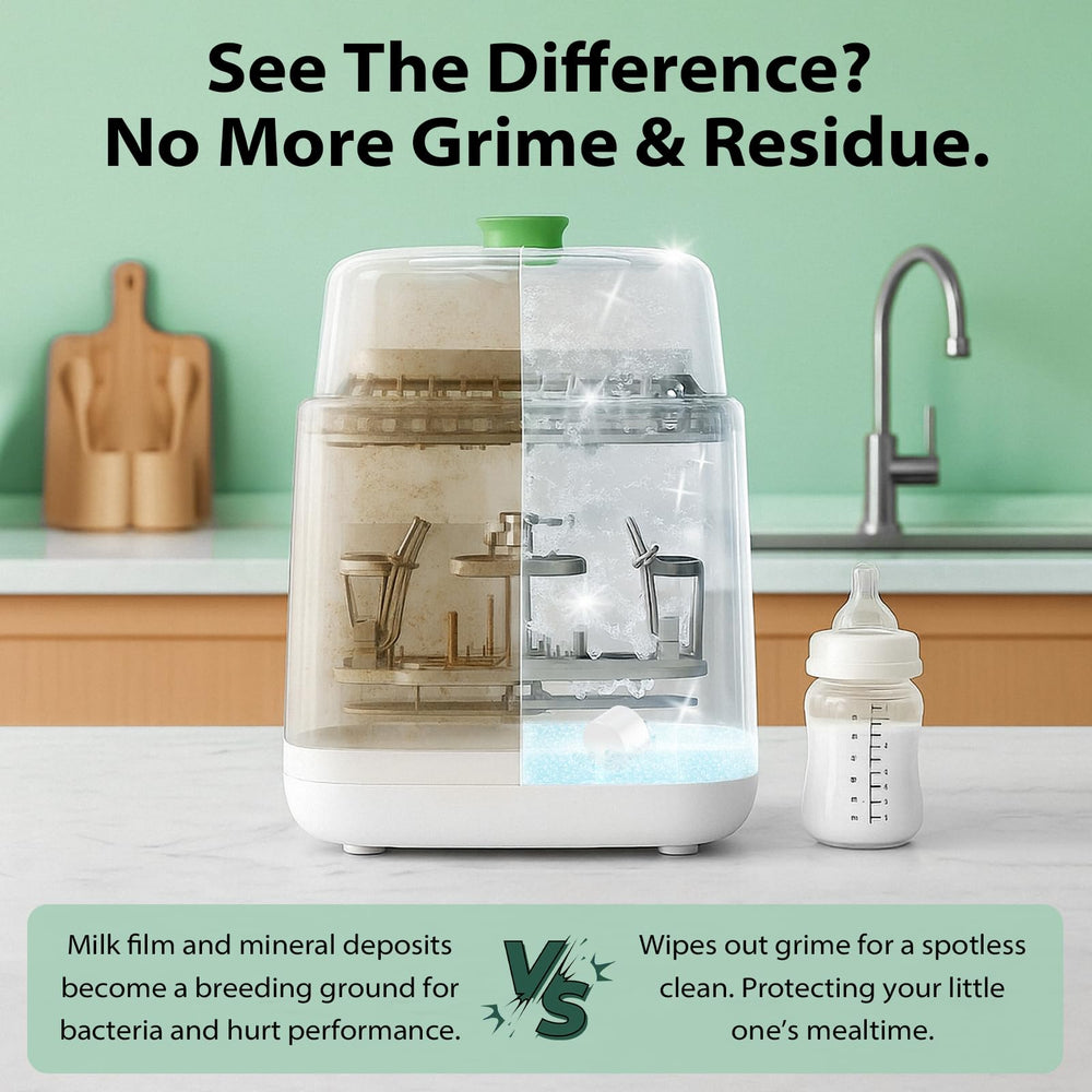 Apsumor tablet dissolving in water demonstrates instant activation for cleaning.
