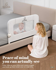 Aptododo bed rails gap-free fit against twin or crib mattress.