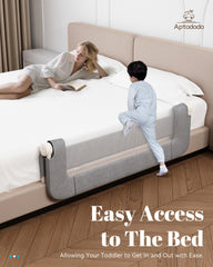Aptododo U-shape base bed rails gray emphasizes stable support and reduced tipping