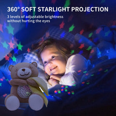 APUNOL bear-shaped teddy design serves as a gentle night-light with adjustable glow