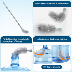 AQFTUSX 29-inch bottle brush extends to large openings for easy scrubbing.